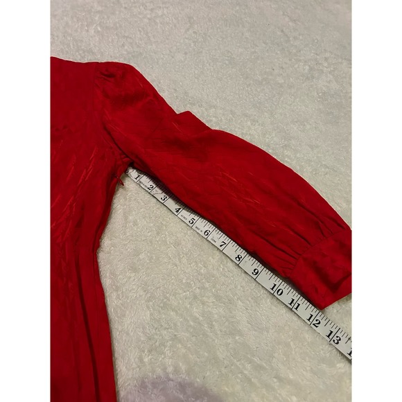 NWOT SANDRO Raya Satin Jacquard Midi Dress Size 34 - Picture 8 of 11